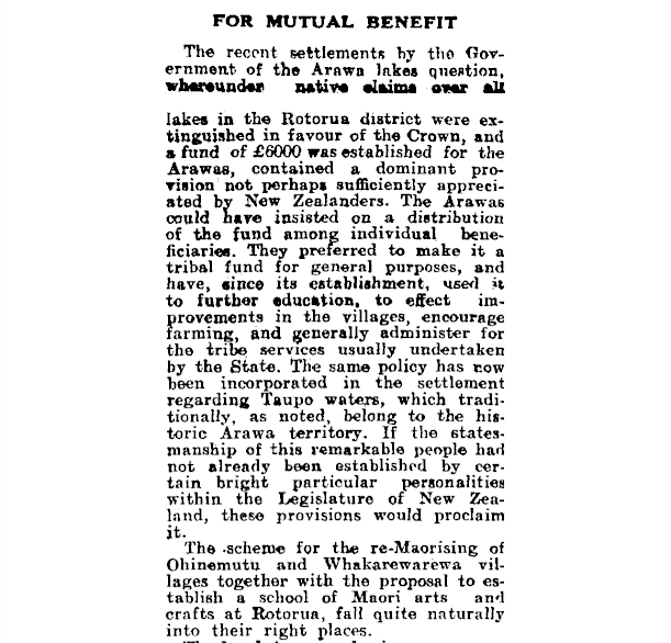 Noting how the tribe used its settlement for the common good